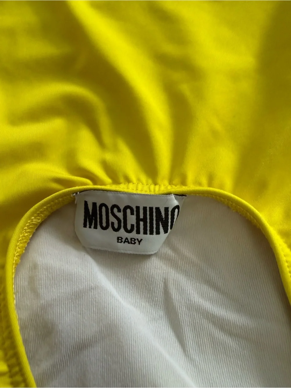 Moschino baby swimsuit yellow sz 2